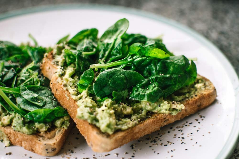 Superfoods of happiness, image of spinach bread