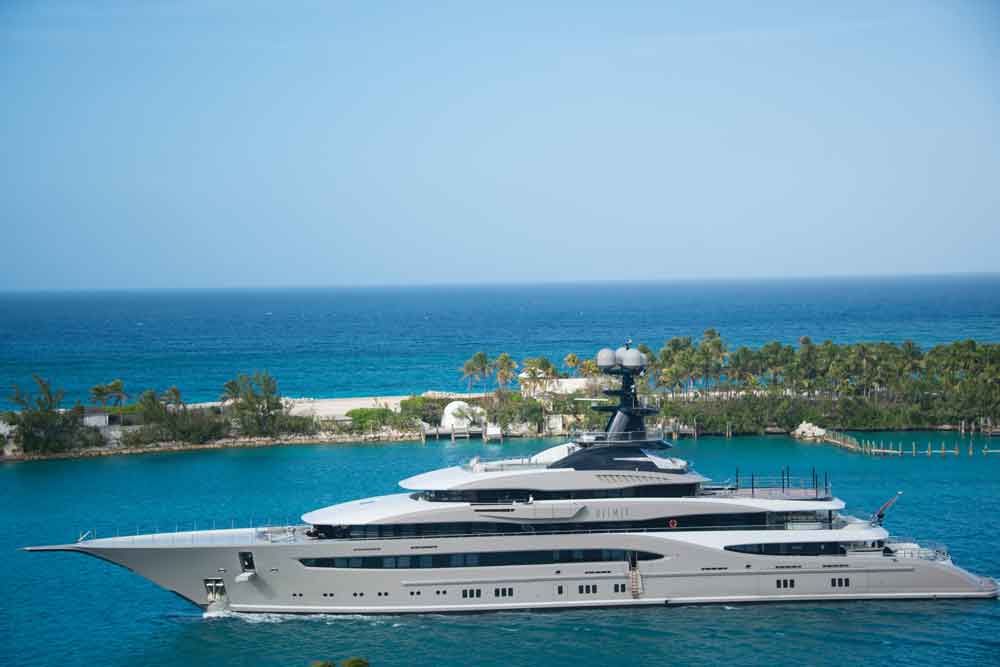 Ridiculous Life of the Super Rich, an image of biggest boat at the sea