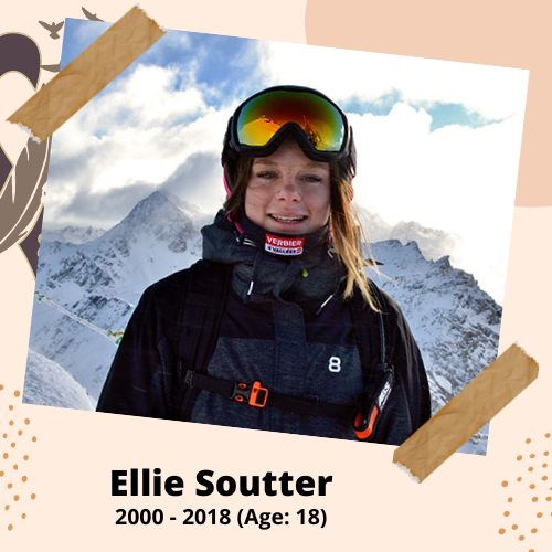 Ellie Soutter, Snowboarder, 2000–2018, 18 y.o., celebrity who committed suicide.